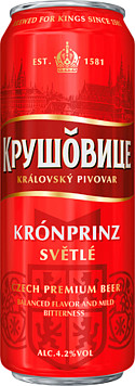 Пиво Крушовице Светле светлое ж/б 0,43 л