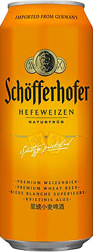 Пиво Schofferhofer пшеничное нефильтрованное ж/б 0,5 л